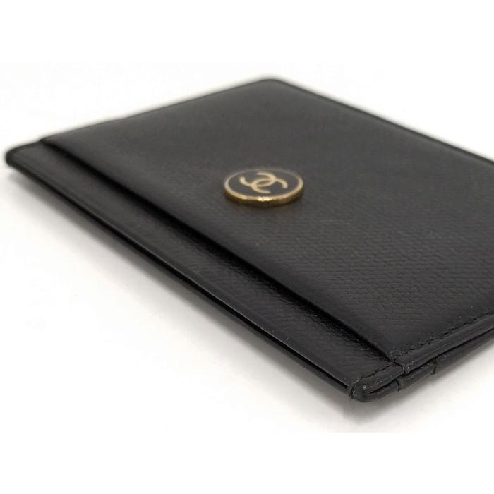 CHANEL カードケース 名刺入れ レザー ココボタン ブラック　シャネル CHANEL（シャネル） カードケース ココボタン レザー ブラック : JJ