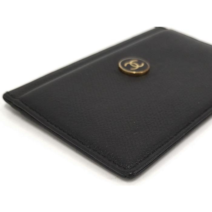 CHANEL（シャネル） カードケース ココボタン レザー ブラック : JJ