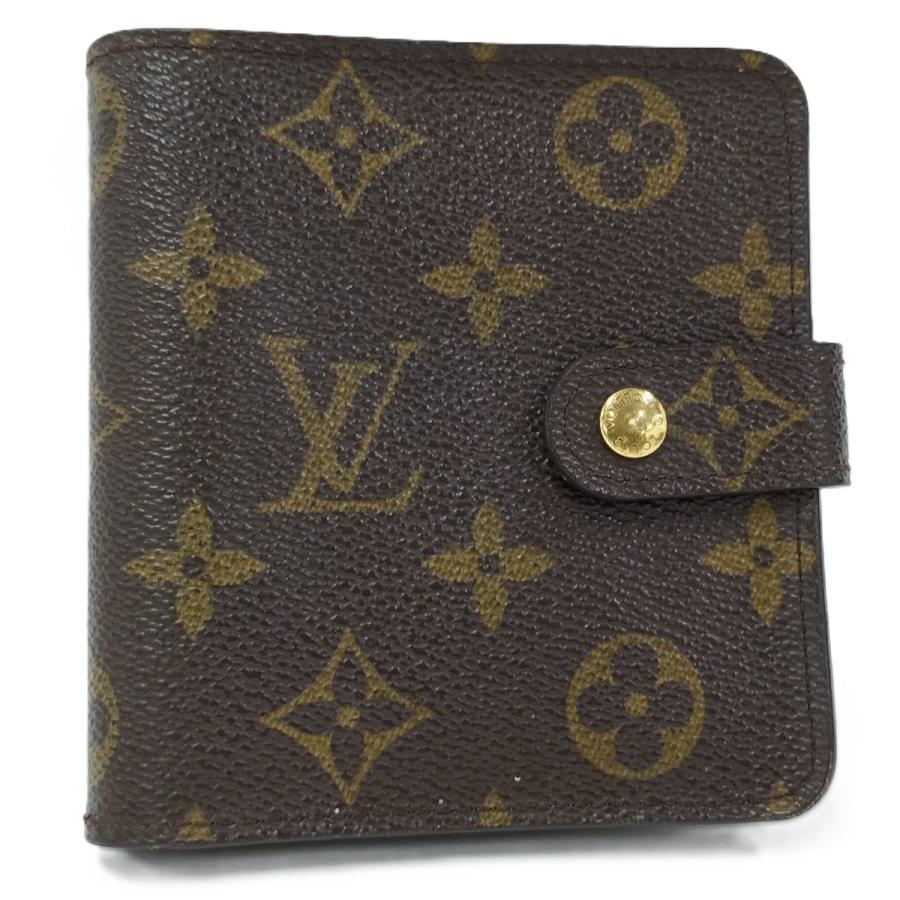 ルイ・ヴィトン モノグラム 二つ折り財布 コンパクトジップ LOUIS VUITTON コンパクト ジップ 二つ折り財布 モノグラム