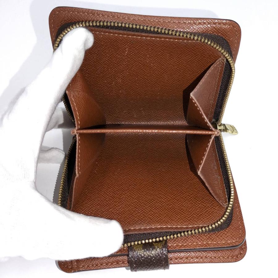 LOUIS VUITTON コンパクト ジップ 二つ折り財布 モノグラム