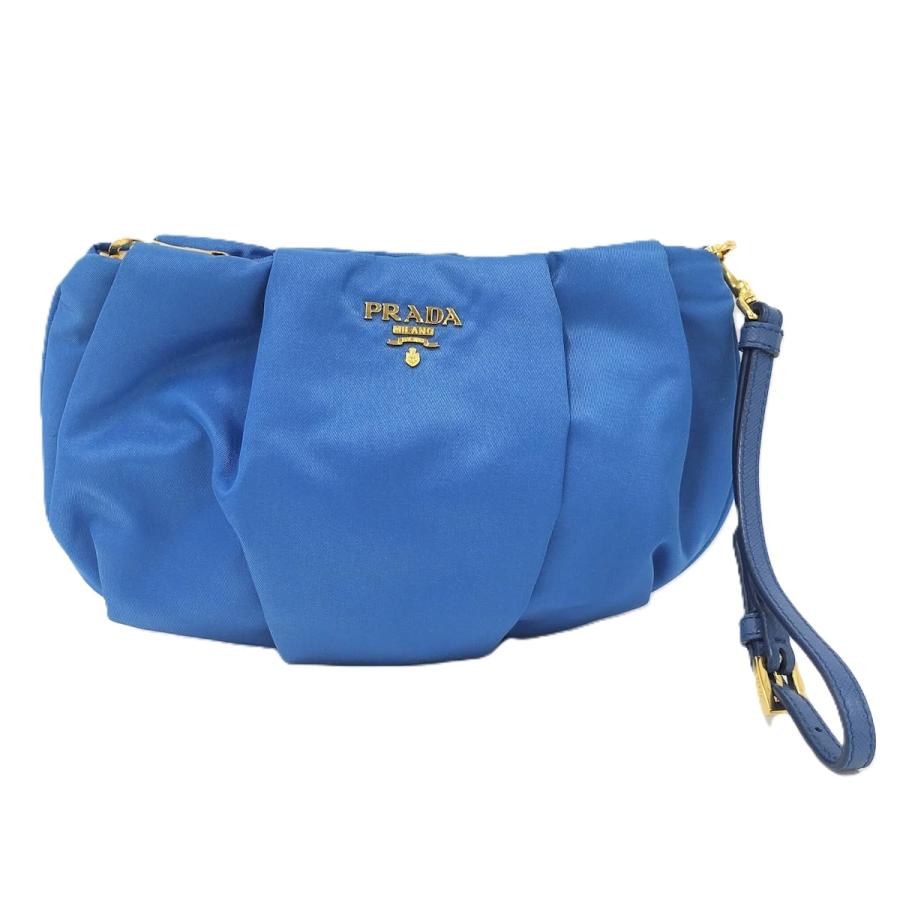 PRADA（プラダ） ポーチ ナイロン ブルー 1N1503 : JJコレクション
