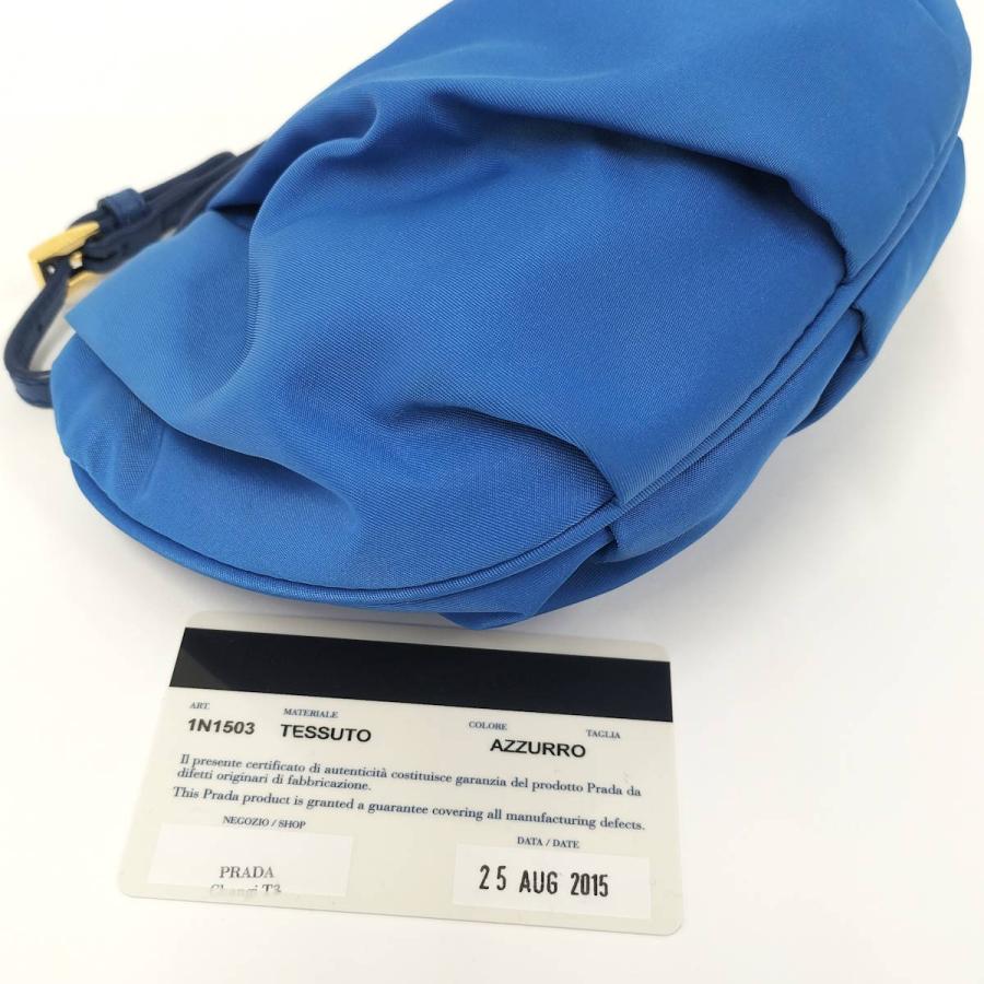 PRADA（プラダ） ポーチ ナイロン ブルー 1N1503 : JJコレクション