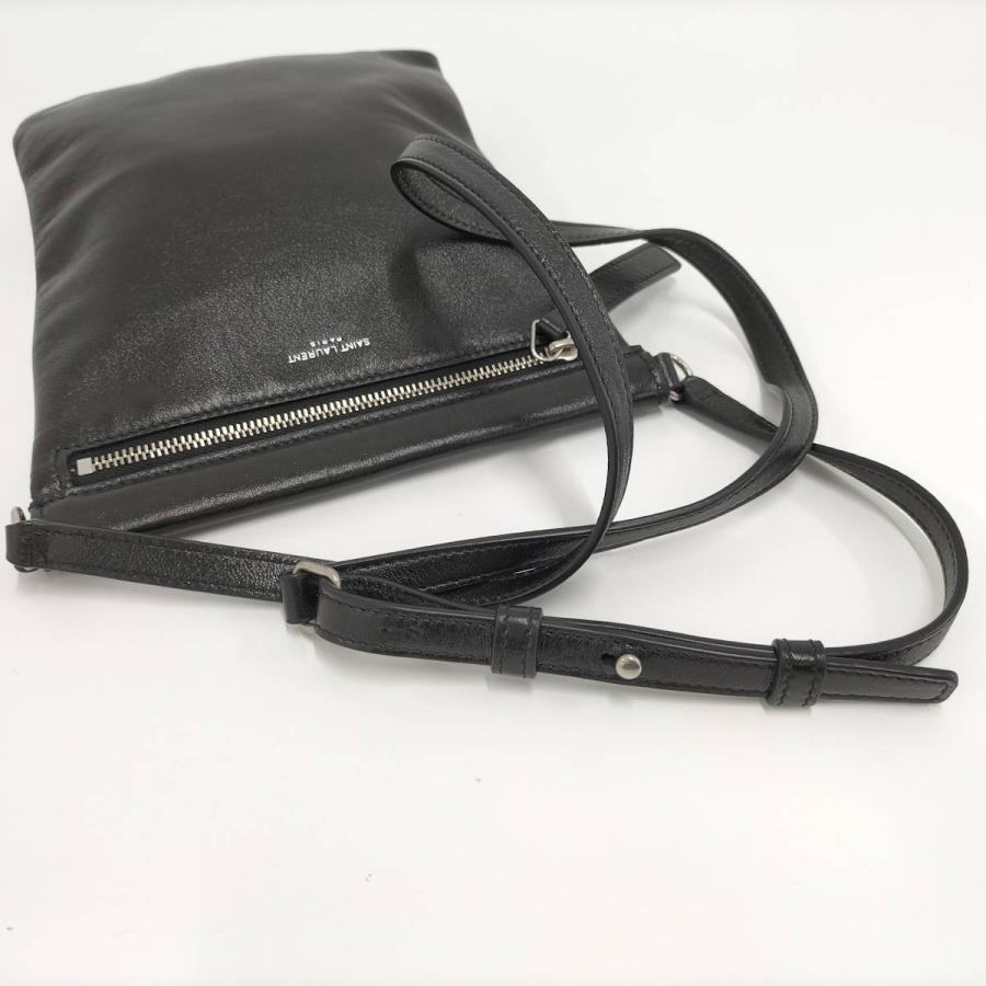 SAINT LAURENT PARIS ショルダーバッグ レザー ブラック 581697 : JJ