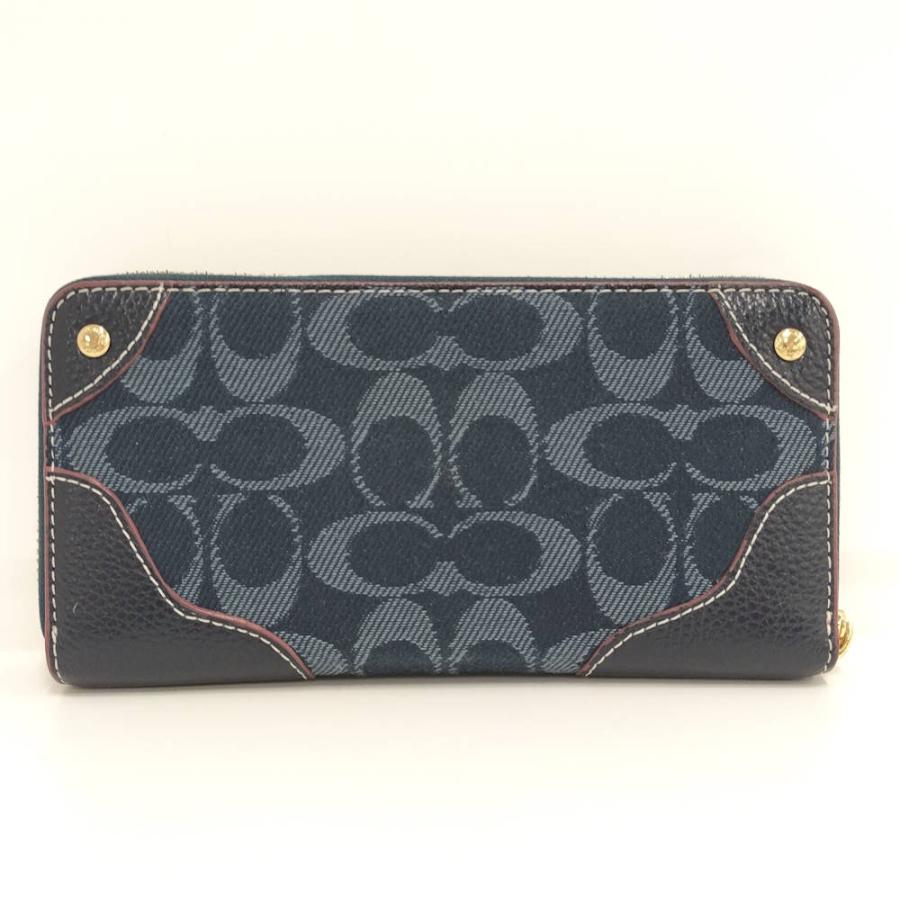 COACH（コーチ） ラウンドファスナー長財布 シグネチャー キャンバス