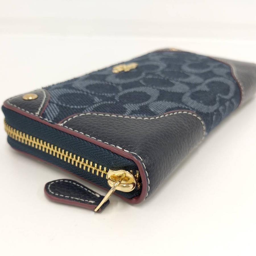COACH（コーチ） ラウンドファスナー長財布 シグネチャー キャンバス