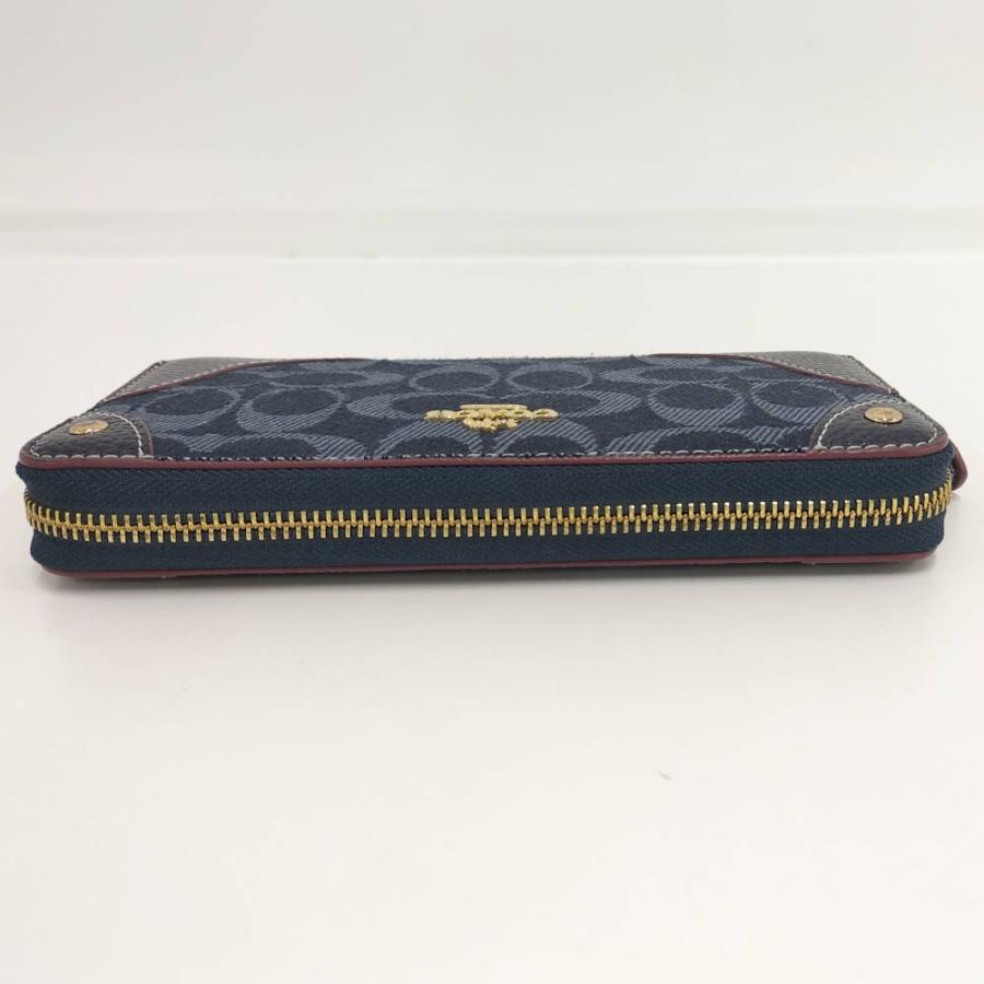 COACH（コーチ） ラウンドファスナー長財布 シグネチャー キャンバス