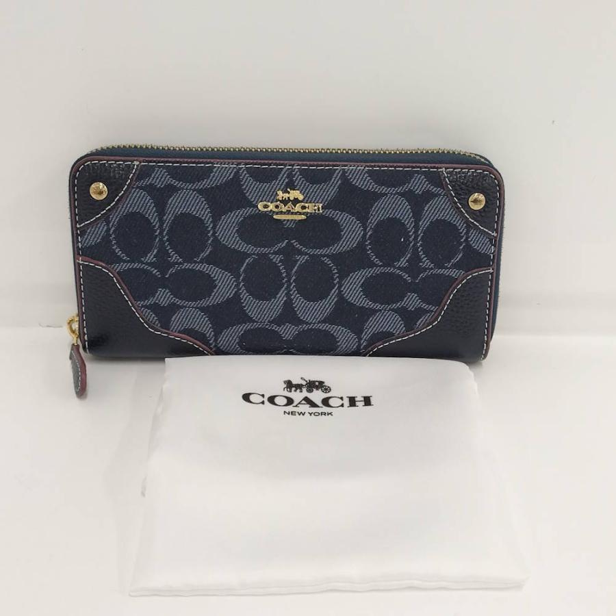 COACH（コーチ） ラウンドファスナー長財布 シグネチャー キャンバス