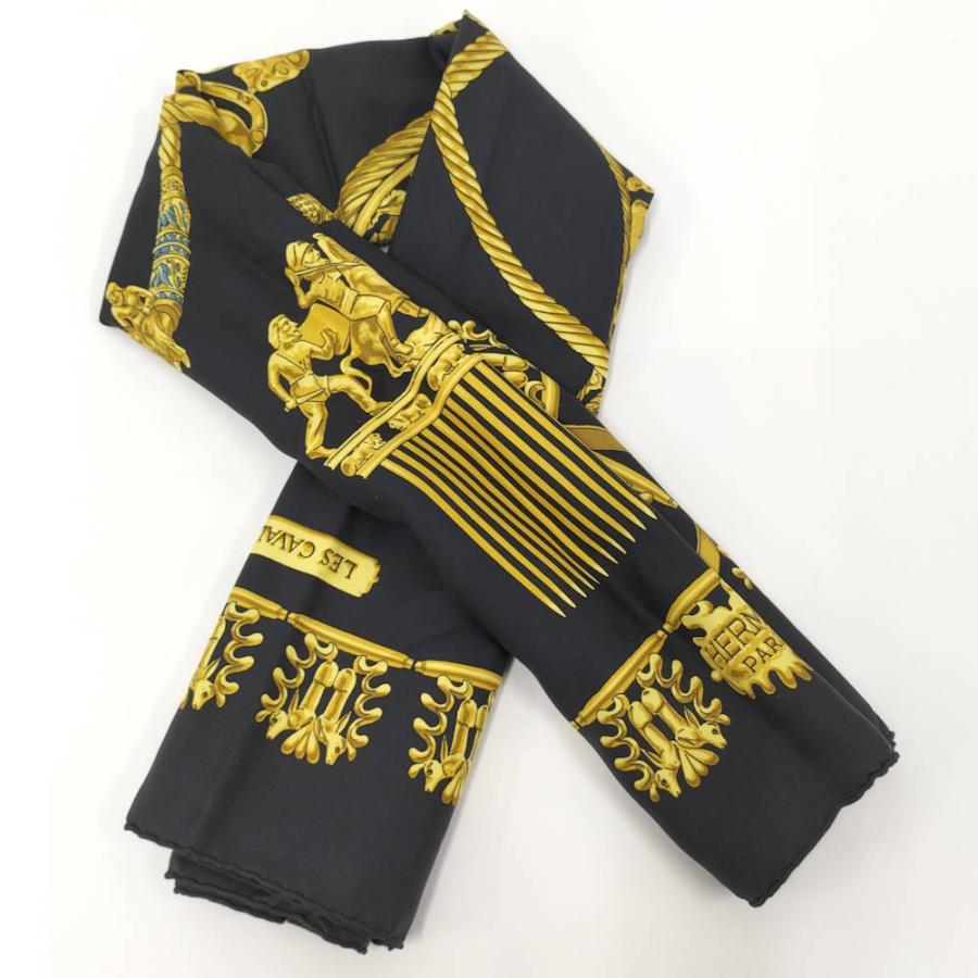 【最終価格】HERMESスカーフ　カレ90 黄金の騎士 HERMES（エルメス） カレ90 スカーフ LES CAVALIERS D'OR 黄金の騎士