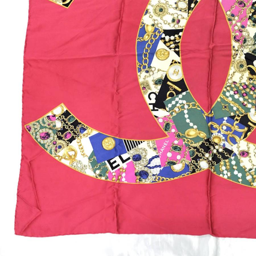 CHANEL（シャネル） スカーフ シルク100％ レッド系 : JJコレクション