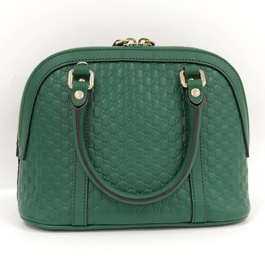 GUCCI（グッチ） ハンドバック マイクログッチシマ レザー グリーン