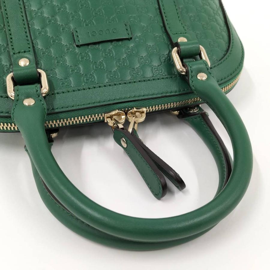 GUCCI（グッチ） ハンドバック マイクログッチシマ レザー グリーン