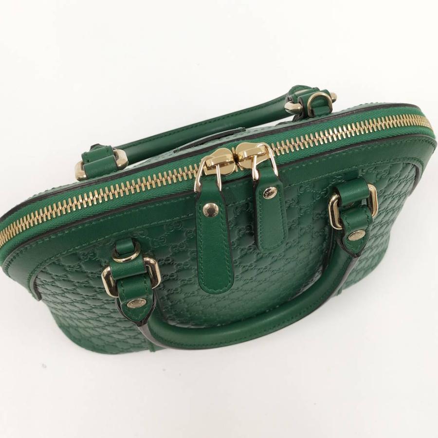GUCCI（グッチ） ハンドバック マイクログッチシマ レザー グリーン