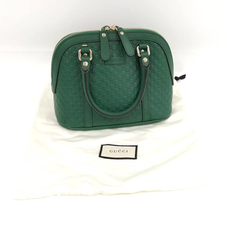 GUCCI（グッチ） ハンドバック マイクログッチシマ レザー グリーン