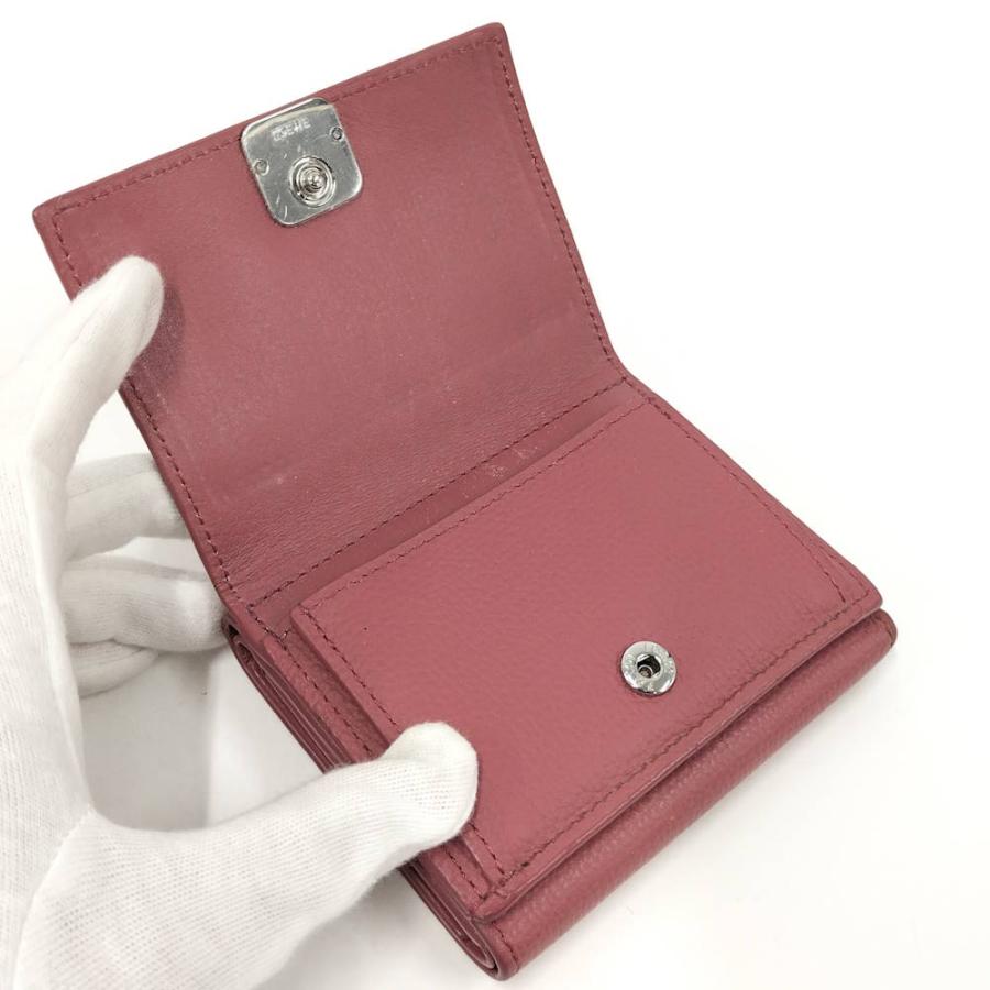 ⭐️良品⭐️ ロエベ トライフォールドウォレット 三つ折り財布 ピンク LOEWE（ロエベ） トライフォールドウォレット 三つ折り財布 アナグラム