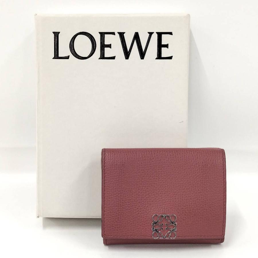 LOEWE（ロエベ） トライフォールドウォレット 三つ折り財布 アナグラム