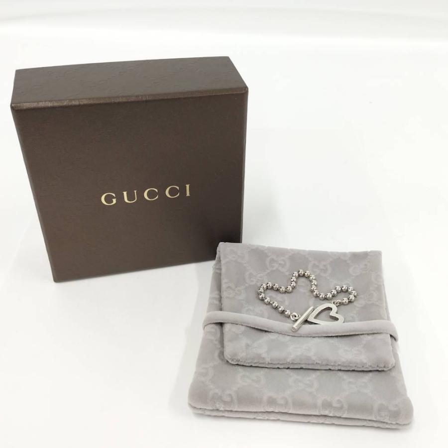 GUCCI（グッチ） オープンハートボールチェーンブレスレット SV925