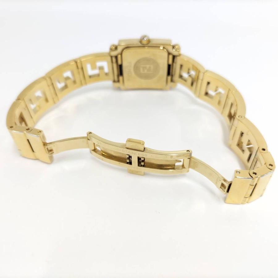 FENDIレディース腕時計 シェル文字盤クアドロ(ホワイト) FENDI クアドロ レディース 腕時計 クオーツ SS GP ホワイトシェル文字