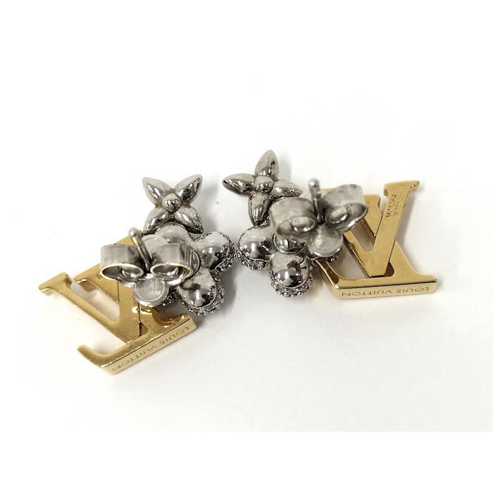 LOUIS VUITTON ピアス LVグラム ピュス GP シルバー M01624 : JJ