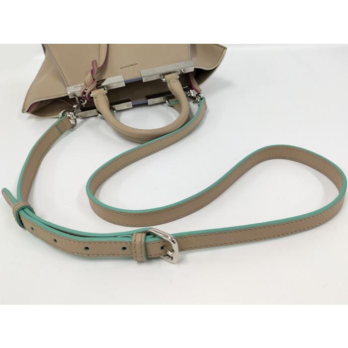 FENDI（フェンディ） トロワジュール ハンドバッグ レザー ベージュ