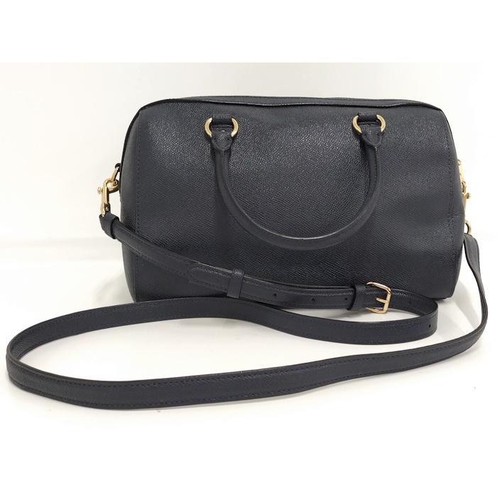 COACH（コーチ） ショルダーバッグ ハンドバッグ レザー ネイビー