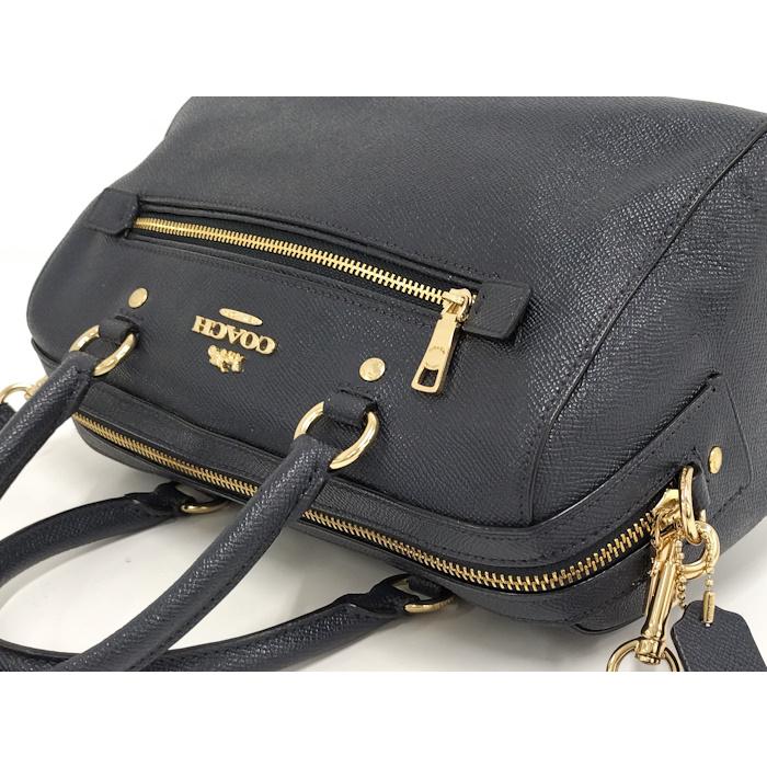 COACH（コーチ） ショルダーバッグ ハンドバッグ レザー ネイビー