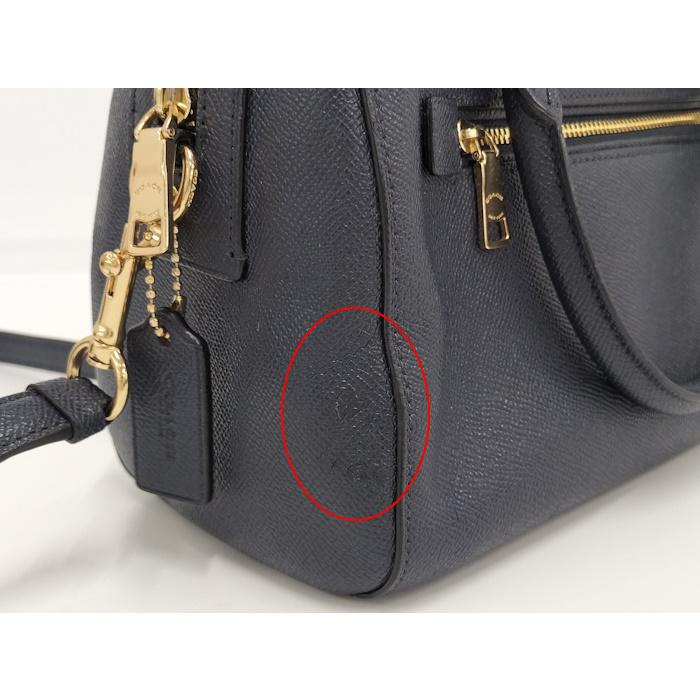 COACH（コーチ） ショルダーバッグ ハンドバッグ レザー ネイビー