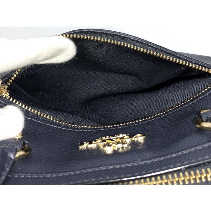 COACH（コーチ） ショルダーバッグ ハンドバッグ レザー ネイビー