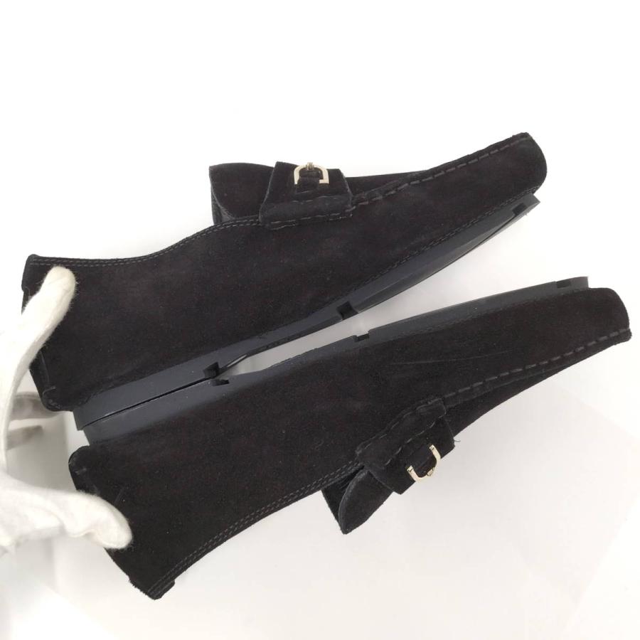 GUCCI（グッチ） ローファー ホースビット スエード ブラック : JJ