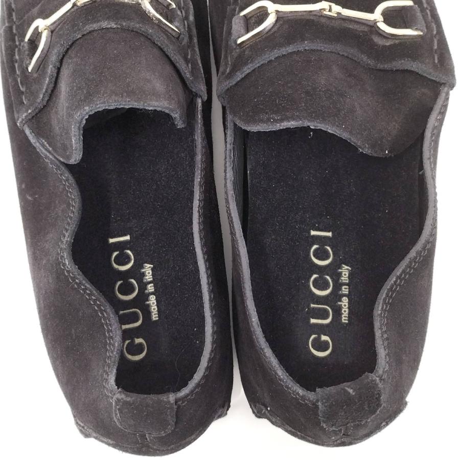 GUCCI（グッチ） ローファー ホースビット スエード ブラック : JJ