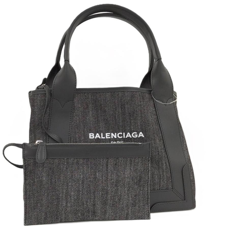BALENCIAGA（バレンシアガ） ネイビーカバスM トートバッグ ポーチ付き