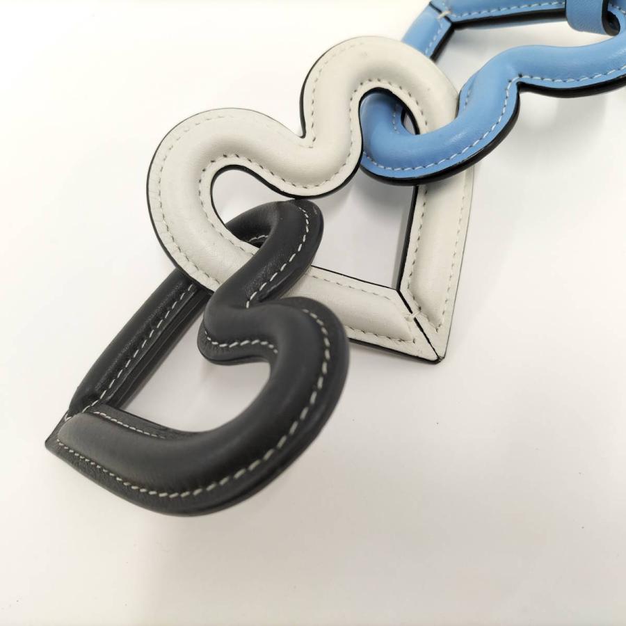 LOEWE（ロエベ） トリプルハート チャーム キーリング レザー メタル