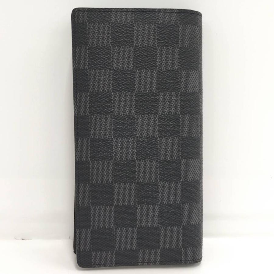 美品　ルイヴィトン　ダミエ　グラフィット　ポルトフォイユ　ブラザ　長財布 LOUIS VUITTON（ルイ・ヴィトン） 二つ折り長財布 ポルトフォイユ