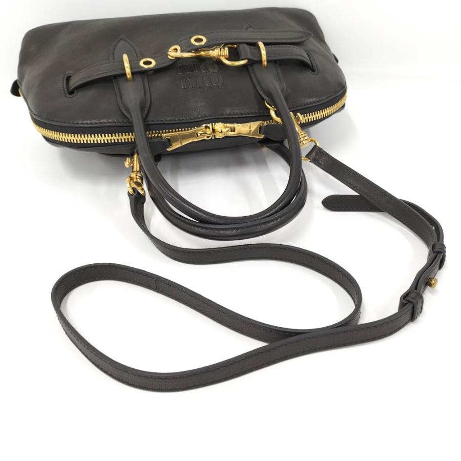 【期間限定】miu miu 2way ショルダーバッグ ブラック　レザー　本革 miu miu（ミュウミュウ） MIUMIU 2WAY ショルダーバッグ ハンドバッグ