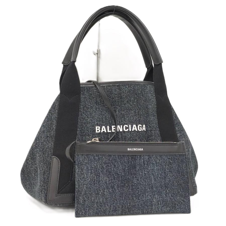 BALENCIAGA（バレンシアガ） ネイビーカバスS ハンドバッグ ポーチ付き