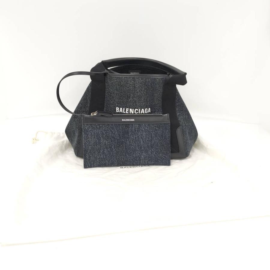 バレンシアガ ネイビーカバ S デニム BALENCIAGA（バレンシアガ） ネイビーカバスS ハンドバッグ ポーチ付き