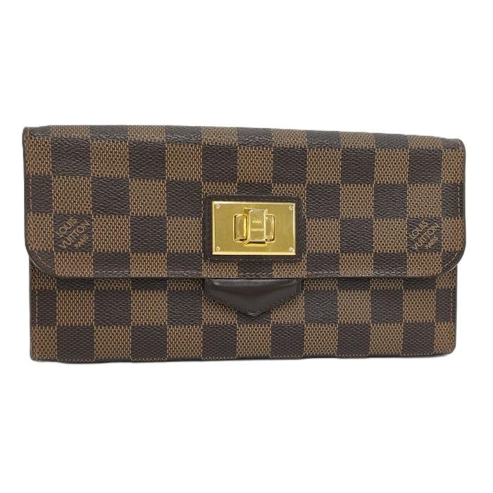 LOUIS VUITTON ポルトフォイユローズベリー 長財布 ダミエ エベヌ  