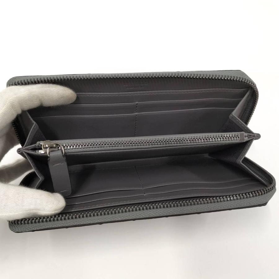 JIMMY CHOO（ジミーチュウ） ラウンドファスナー長財布 レザー グレー 