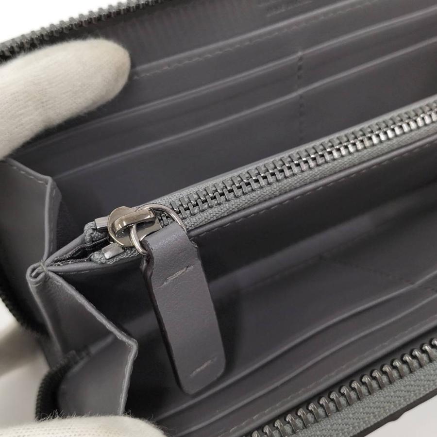 JIMMY CHOO（ジミーチュウ） ラウンドファスナー長財布 レザー グレー