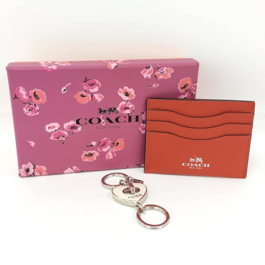 COACH（コーチ） カードケース キーリング セット レザー メタル