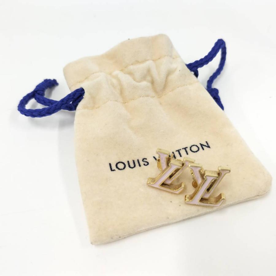 LOUIS VUITTON（ルイ・ヴィトン） ピアス LVアイコニック ロゴ メッキ