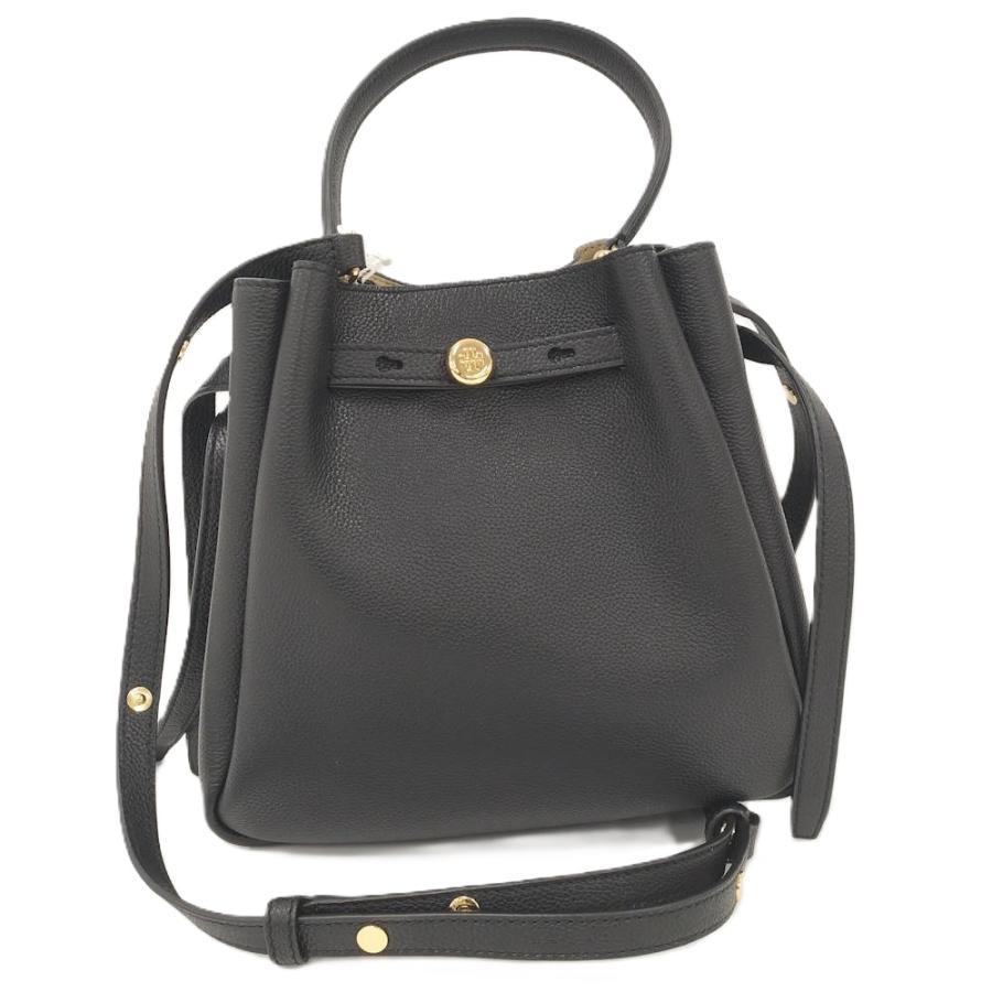 TORY BURCH（トリーバーチ） ロミー バケットバッグ レザー ブラック