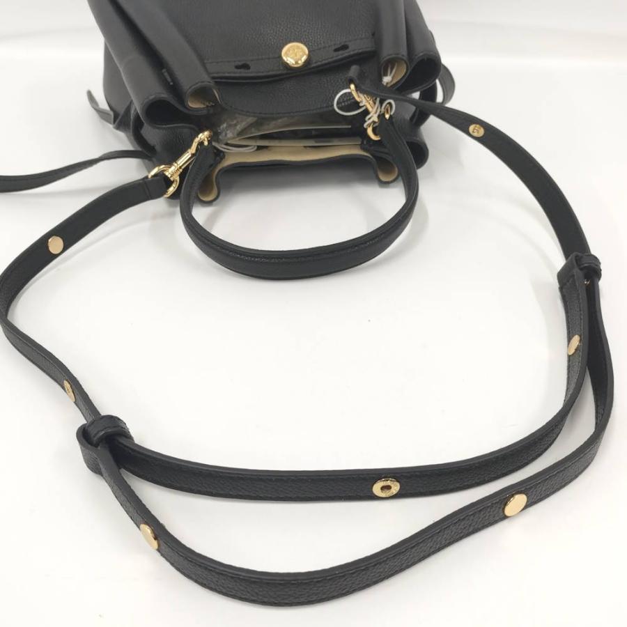 TORY BURCH（トリーバーチ） ロミー バケットバッグ レザー ブラック