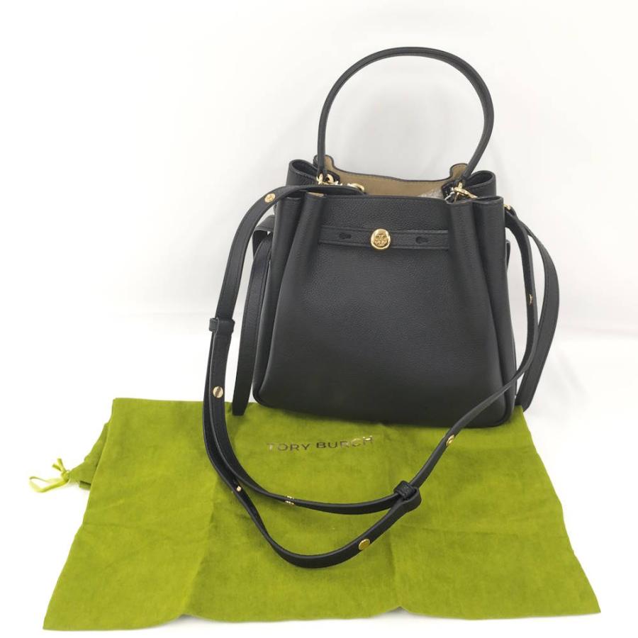 TORY BURCH（トリーバーチ） ロミー バケットバッグ レザー ブラック