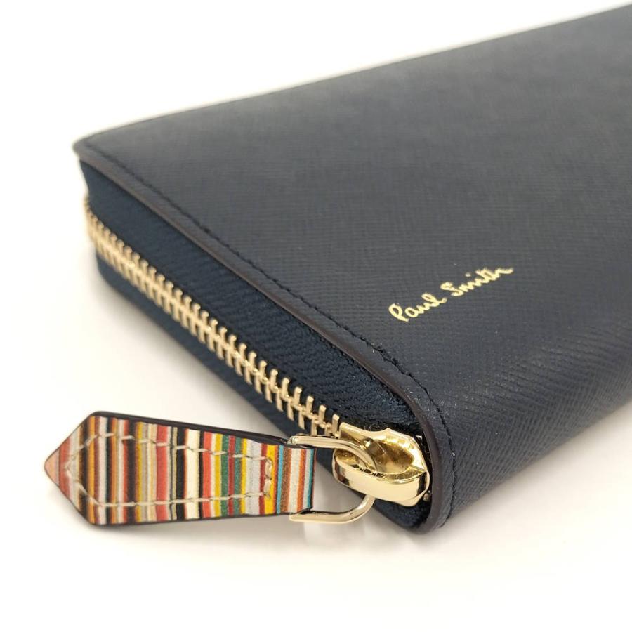 【未使用】ポールスミス 長財布 ジップストローグレイン ラウンドファスナー 黒 Paul Smith（ポール・スミス） ジップストローグレイン ラウンド