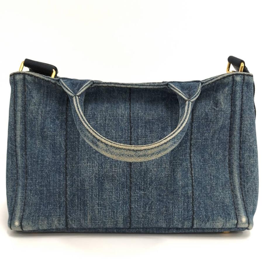 PRADA カナパトート デニム ブルー 1BG439 ハンドバッグ PRADA（プラダ） カナパトート 2WAYハンドバッグ デニム ブルー 1BG439