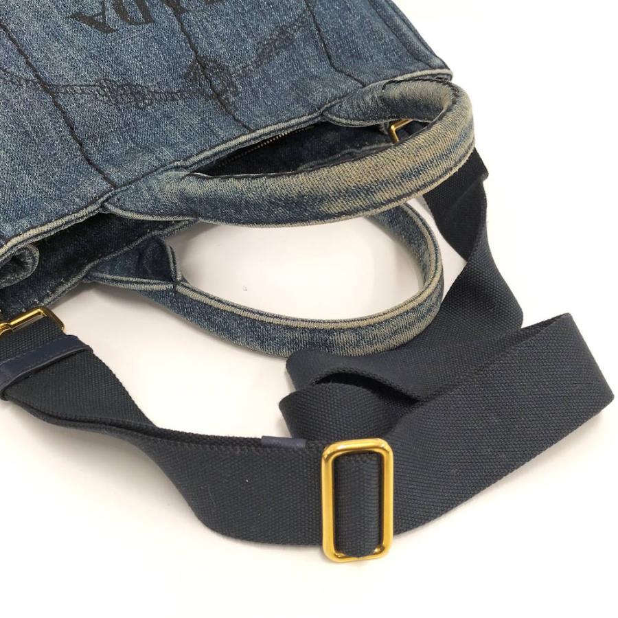 PRADA（プラダ） カナパトート 2WAYハンドバッグ デニム ブルー 1BG439