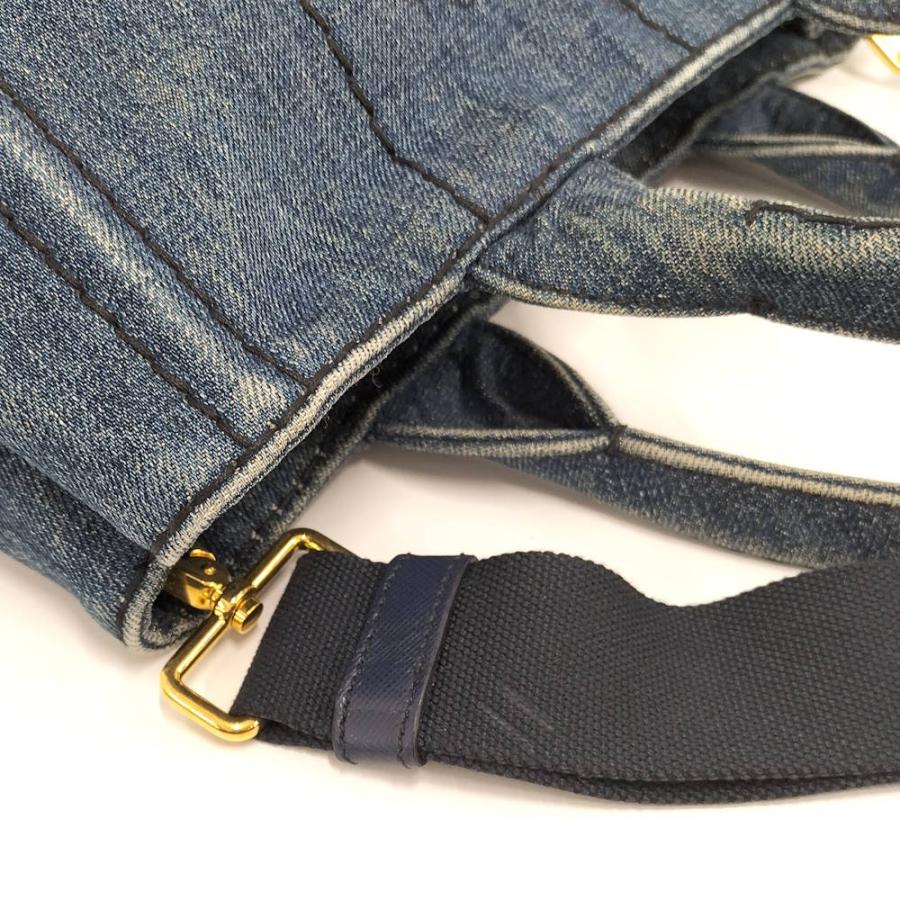PRADA（プラダ） カナパトート 2WAYハンドバッグ デニム ブルー 1BG439