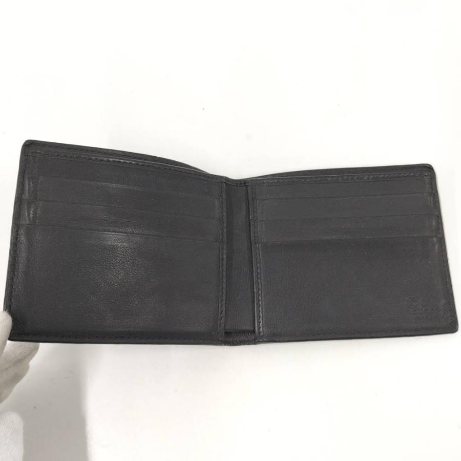 GUCCI（グッチ） 二つ折り財布 札入れ マイクログッチシマ レザー