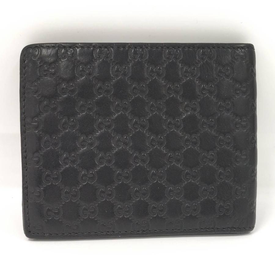 GUCCI（グッチ） 二つ折り財布 札入れ マイクログッチシマ レザー