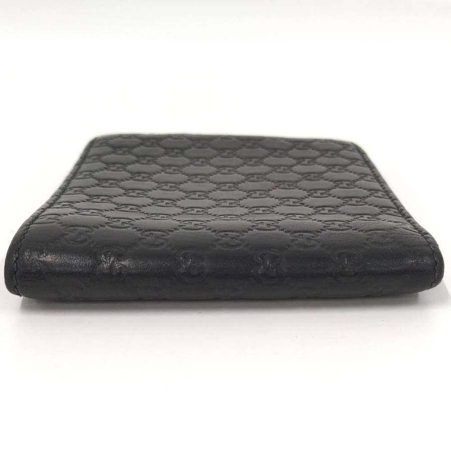 GUCCI（グッチ） 二つ折り財布 札入れ マイクログッチシマ レザー